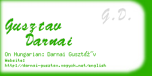 gusztav darnai business card